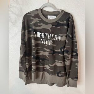 Northern Nice Camouflage Sweatshirt. Size L